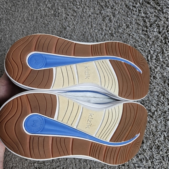 KIZIK Mens London White Knit  Athletic/Athleisure Sneakers Blue‎ Trim Size 11 main image 10